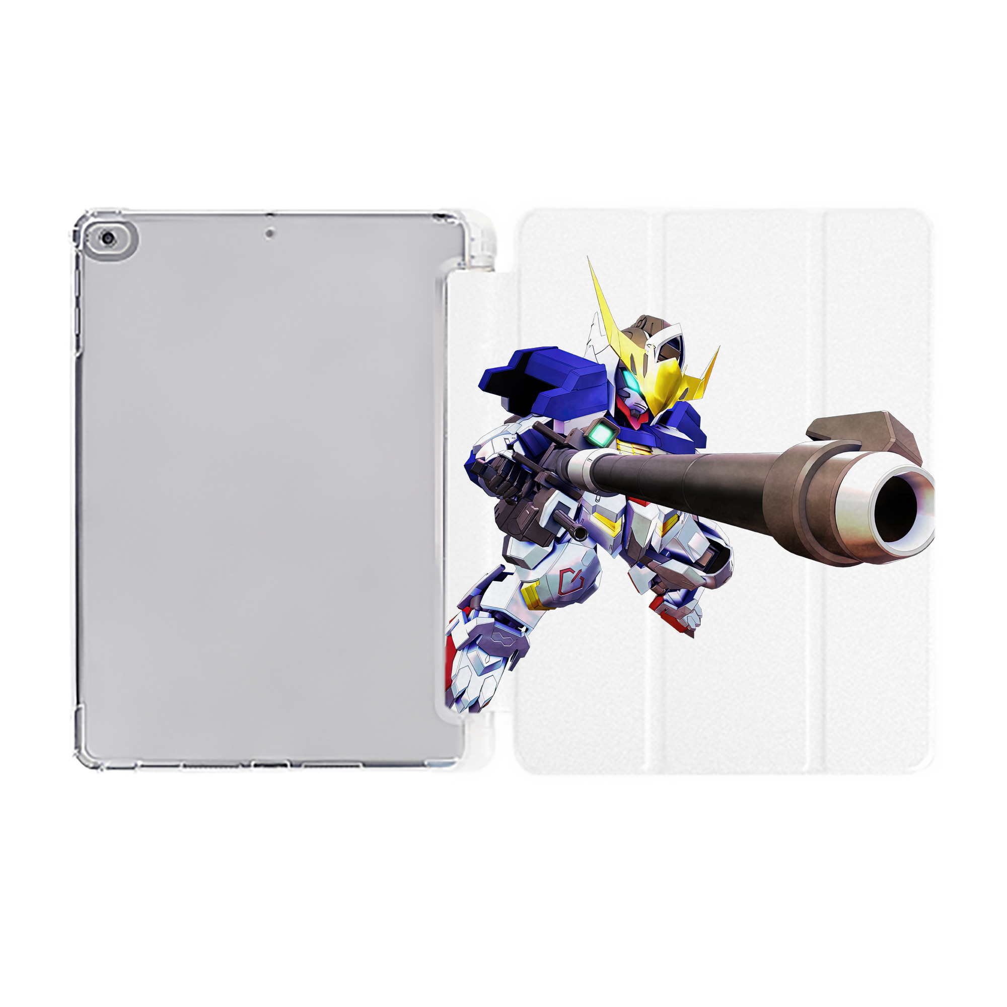 （画像用） 機動戦士ガンダム Mobile Suit Gundam IPad ケース ペン収納付き 三つ折りスタンド PUレザー×シリコン 対応機種9.5/10.5/10.9インチ